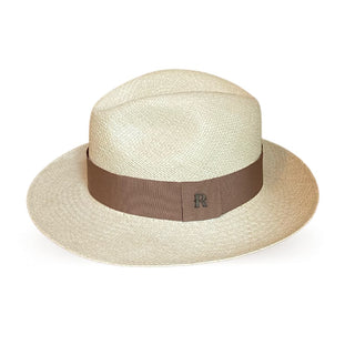 Sombrero Hombre Panamá Cuenca Natural con cinta Marrón - Raceu Hats
