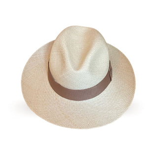 Sombrero Hombre Panamá Cuenca Natural con cinta Marrón - Raceu Hats