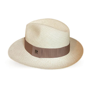 Sombrero Hombre Panamá Cuenca Natural con cinta Marrón - Raceu Hats