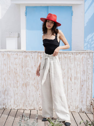 Sombrero de Paja Florida Rojo - Estilo Fedora - Raceu Hats