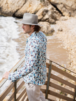 Sombrero Hombre de Paja en color Gris Florida - Estilo Fedora - Raceu Hats