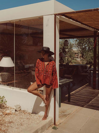 Sombrero de Palma Mejicana en color Negro - Estilo Fedora Ala Ancha - Raceu Hats