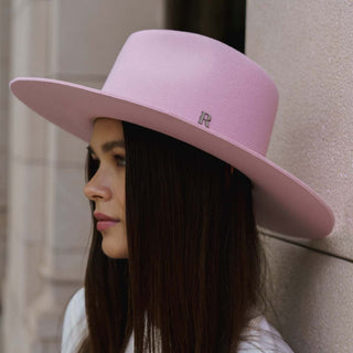 Sombrero Fedora Fieltro de Lana Color Rosa - Raceu Hats