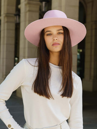 Sombrero Fedora Fieltro de Lana Color Rosa - Raceu Hats