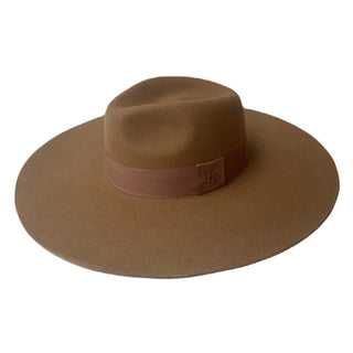 Sombrero Mujer Ala Ancha Fieltro de Lana Taupe - Miro - Raceu Hats
