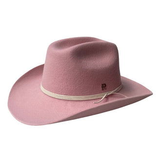 Sombrero Vaquero Rosa Mujer en Fieltro de Lana - Kansas - Raceu Hats