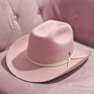Sombrero Vaquero Rosa Mujer en Fieltro de Lana - Kansas - Raceu Hats