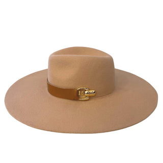 Sombrero Fedora Mujer Ala Ancha Fieltro de Lana Cinta Piel - Boston - Raceu Hats