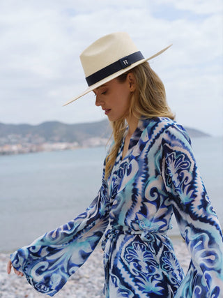 Sombrero Panamá Mujer color Natural con Cinta de Piel SOHO Raceu Hats