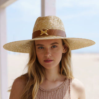 Sombrero Fedora Ala Ancha de Paja Natural LEFKA Raceu Hats