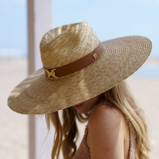 Sombrero Fedora Ala Ancha de Paja Natural LEFKA Raceu Hats