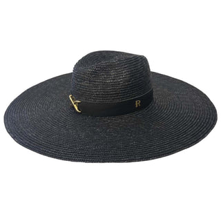 Sombrero Fedora Ala Ancha de Paja color Negro LEFKA - Raceu Hats