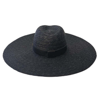 Sombrero Fedora Ala Ancha de Paja color Negro LEFKA - Raceu Hats