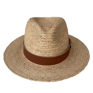 Sombrero Fedora Mujer Ala Corta Cinta Piel Marrón CHICAGO - Raceu Hats