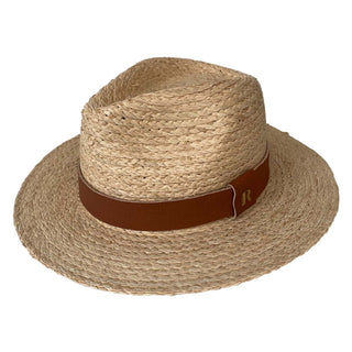 Sombrero Fedora Hombre Ala Corta Cinta Piel Marrón CHICAGO - Raceu Hats