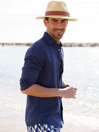 Sombrero Fedora Hombre Ala Corta Cinta Piel Marrón CHICAGO - Raceu Hats