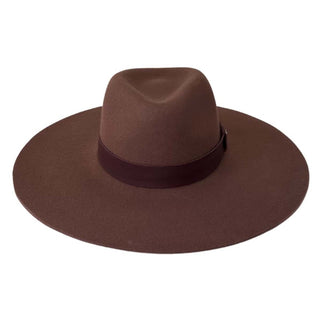 Sombrero Mujer Estilo Fedora de Ala Ancha en 100% Fieltro de Lana y de color Woodrose Original - Raceu Hats