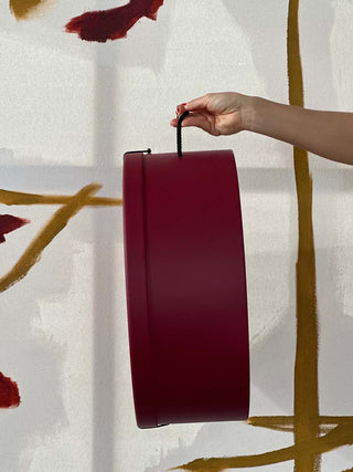 Caja Sombrerera Pequeña Rojo Burdeos Protege tus Sombreros con Estilo