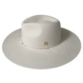 Sombrero de Fieltro para Mujer, 100% Lana en Color Blanco Roto - Raceu Htas