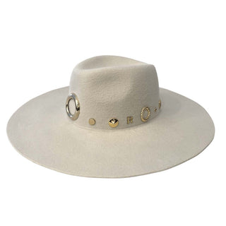 Sombrero de Novia Blanco Roto en Fieltro de Lana - Chaser: Elegancia y Detalles Vintage - Raceu Hats
