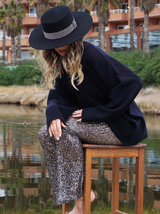 Sombrero Estilo Canotier de Ala Ancha en 100% Fieltro de Lana Made in Spain - Raceu Hats