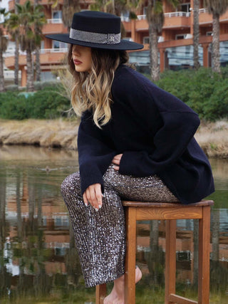 Sombrero Estilo Canotier de Ala Ancha en 100% Fieltro de Lana Made in Spain - Raceu Hats