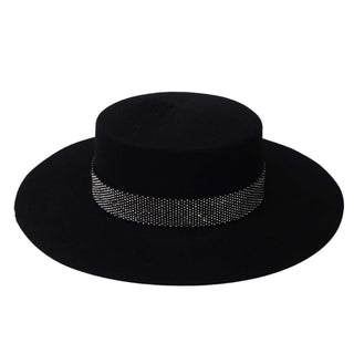 Sombrero Estilo Canotier de Ala Ancha en 100% Fieltro de Lana Made in Spain - Raceu Hats