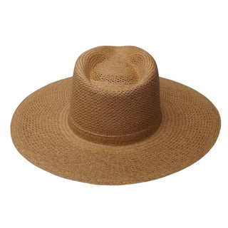 Elegancia Redefinida: Sombrero Panamá Estilo Fedora en Color Camel - Raceu Hats