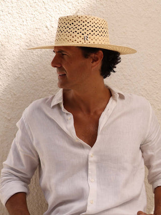 Sombrero Panamá Fedora Calado Hombre color Natural RIMINI - Raceu Hats