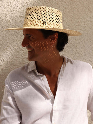 Sombrero Panamá Fedora Calado Hombre color Natural RIMINI - Raceu Hats