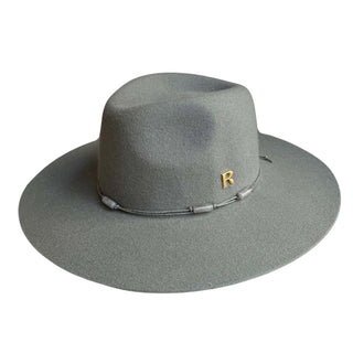 Sombrero Mujer Estilo Fedora confeccionado en 100% Fieltro de Lana en color Gris, de ala media - Raceu Hats