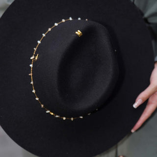 Sombrero Mujer Negro Estilo Fedora en 100% Fieltro de Lana - Hecho en España - Raceu Hats