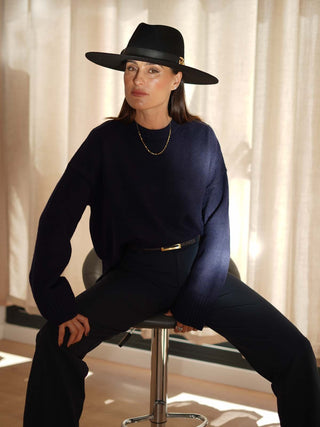 Sombrero Mujer de Ala Ancha en Fieltro de Lana, Inspiración Fedora para Cualquier Ocasión - Raceu Hats