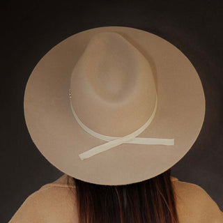 Sombrero Mujer Mocca de Ala Media en Fieltro de Lana, Fedora Chic para Toda Ocasión - Ala de 9,5 cm y copa de 10 cm - Raceu Hats