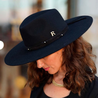 Sombrero Fedora Mujer de Fieltro de Lana Negro: Elegancia Atemporal para Cada Ocasión - Ala de 11 cm y copa de 10 cm - Raceu Hat