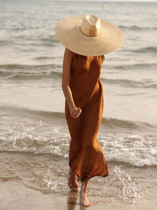 Sombrero de Mujer en Paja Natural: Elegancia Atemporal para el Verano - Ala de 19 cm y copa de 11 cm - Raceu Hats