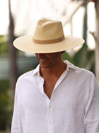 Sombrero Hombre Panamá Ala Ancha TIVOLI  Elegancia Atemporal para el Verano - Ala de 12 cm y copa de 10 cm - Raceu Hats
