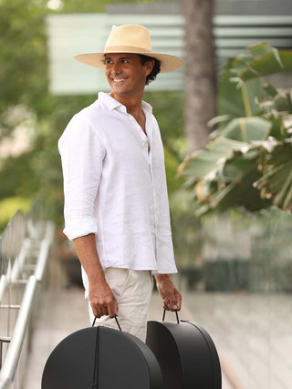 Sombrero Hombre Panamá Ala Ancha TIVOLI  Elegancia Atemporal para el Verano - Ala de 12 cm y copa de 10 cm - Raceu Hats