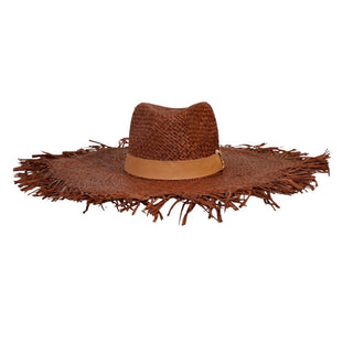 Sombrero Ala Ancha Moldeable Marrón - Estilo Mediterráneo y Elegancia Atemporal - Ala de 18 cm y copa de 10 cm - Raceu Hats