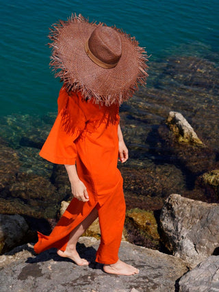 Sombrero Ala Ancha Moldeable Marrón - Estilo Mediterráneo y Elegancia Atemporal - Ala de 18 cm y copa de 10 cm - Raceu Hats