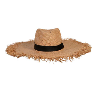 Sombrero Ala Ancha Moldeable Natural - 100% Paja Natural Trenzada a Mano - Ala de 18 cm y copa de 10 cm - Raceu Hats