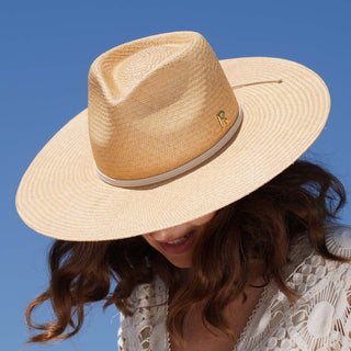 Sombrero Fedora Panamá Camel - Protección Solar con Estilo - Ala de 10 cm y copa de 10 cm - Raceu Hats