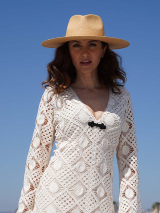 Sombrero Fedora Panamá Camel - Protección Solar con Estilo - Ala de 10 cm y copa de 10 cm - Raceu Hats