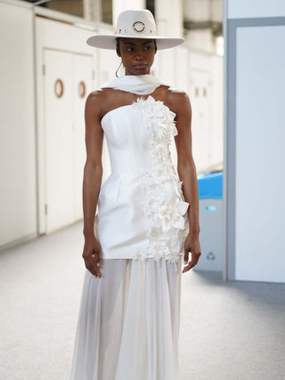 Sombrero de Novia Blanco Roto en Fieltro de Lana - Chaser: Elegancia y Detalles Vintage - Raceu Hats