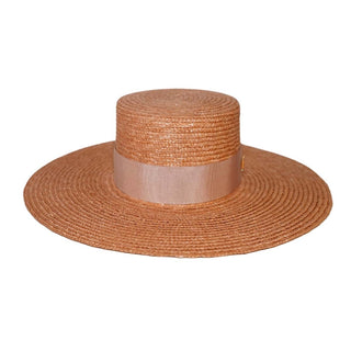 Sombrero Novia Canotier Ala Ancha - Estilo Mediterráneo y Elegancia Atemporal  - Ala de 11 cm y copa de 10 cm - Raceu Hats