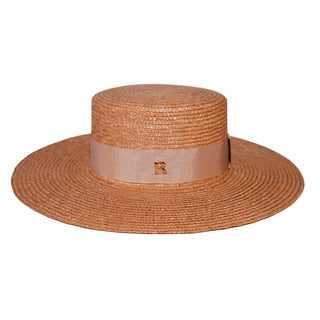 Sombrero Novia Canotier Ala Ancha - Estilo Mediterráneo y Elegancia Atemporal  - Ala de 11 cm y copa de 10 cm - Raceu Hats