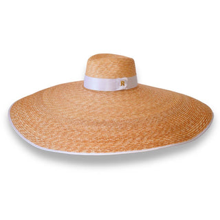 Sombrero Novia Ala XXXL SOFIA - Estilo Mediterráneo y Elegancia Atemporal  - Ala de 30 cm y copa de 10 cm - Raceu Hats