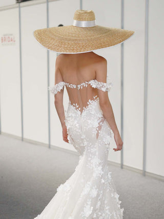 Sombrero Novia Ala XXXL SOFIA - Estilo Mediterráneo y Elegancia Atemporal  - Ala de 30 cm y copa de 10 cm - Raceu Hats