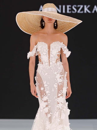 Sombrero Novia Ala XXXL SOFIA - Estilo Mediterráneo y Elegancia Atemporal  - Ala de 30 cm y copa de 10 cm - Raceu Hats