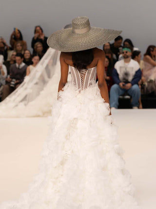 Sombrero Pamela Novia Ala XXXL Aqua THEA - Raceu Hats